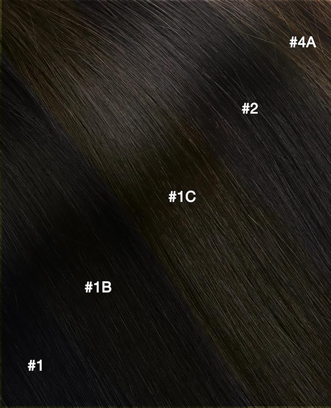 GOO GOO Invisi edge Tape in Hair Extensions Human Hair, 1 Jet black 20pcs 22inch 50g, Virgin Human Hair Tape ins, Seamless Injected Tape in Hair Extensions
