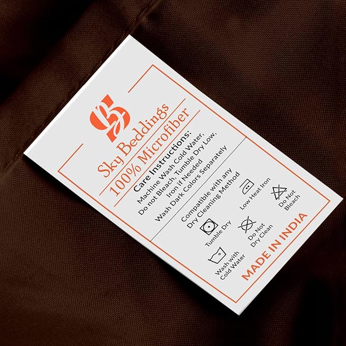 SKY BEDDINGS Queen Pillowcase Set of 2 - Soft Brushed Microfiber Pillow Cases with Envelope Clouser - Wrinkle-Free, Fade-Resistant Pillow Covers - 20 x 30 Inches, Chocolate