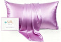 Luxury 6A Mulberry Silk Pillowcase & Silk Pillow Case for Hair & Skin – Anti-Wrinkle, Hidden Zipper – Best Beauty Sleep Solution for Women(Purple, Queen)