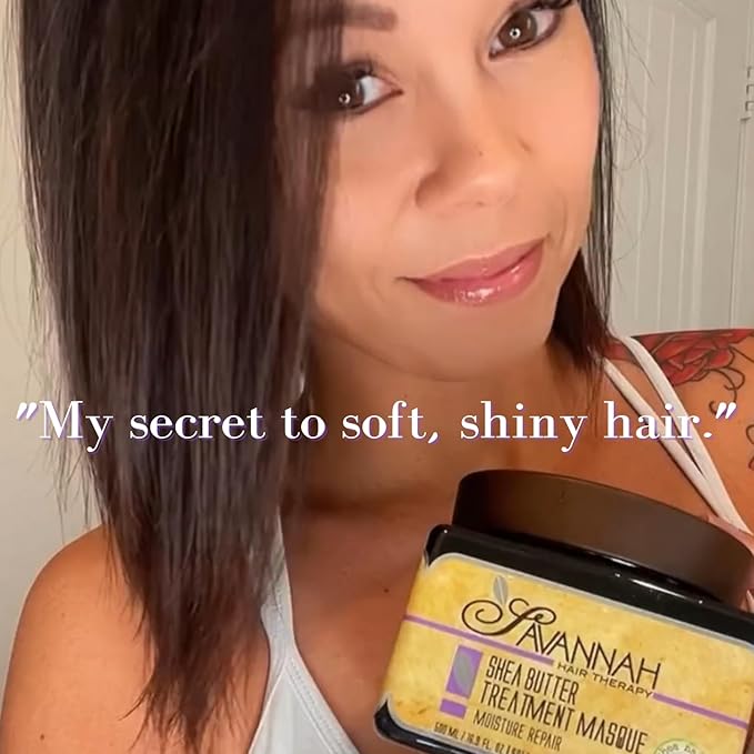 Savannah Hair Mask/Hair Masque with Keratin & Shea Butter – Deep Conditioning, Hydrating Anti-Frizz Treatment for Dry, Curly, or Chemically Treated Hair – 500ml (16.9 oz)