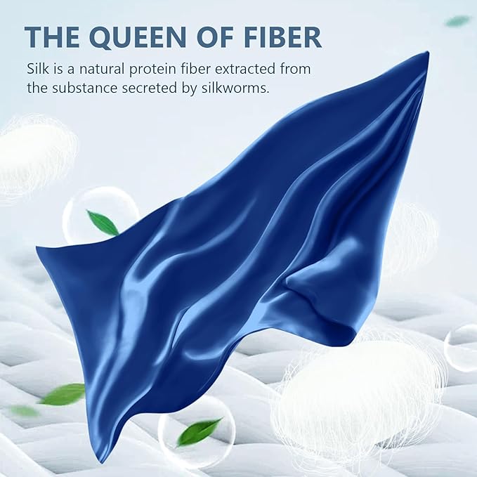 Silk Pillow Cases King Size 100% Mulberry Silk Pillowcase for Hair & Skin 22 Momme Both Sided Grade 6A Silk Cooling Soft Breathable 20 x 36 Inches with Hidden Zipper 1PC, Royal Blue