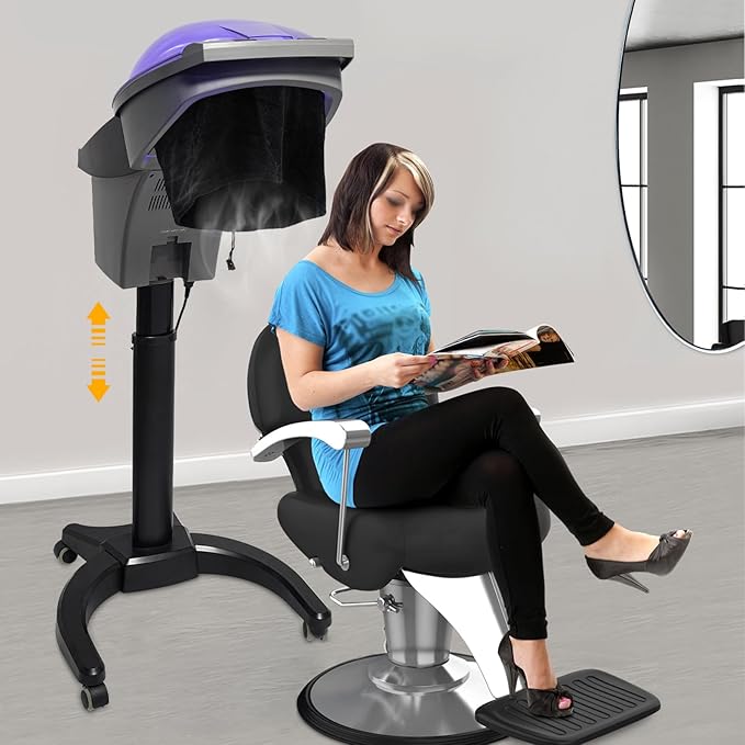 Professional Salon Hair Steamer Machine, 700W Professional Deep Conditioning Hair Steamer, Ozone Hair Care Spa Steamer, Beauty Salon Equipment Oil Treatment Machine