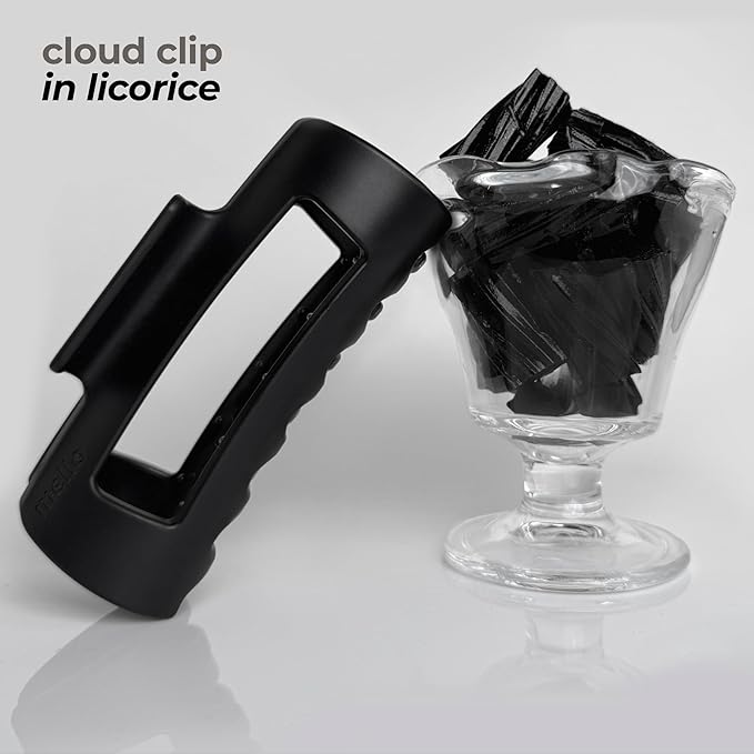 The Original Mello Hair Claw Clip Squishy Claw Clip Made in Korea Patent Pending 30021976 (Black, Medium)