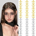 Star Hair Clips 2000s Y2K Gold Silver Star Hair Accessories Snap Hair Barrettes Non Slip Metal Hair Clips for Girls Women -30 PCS 1.18"