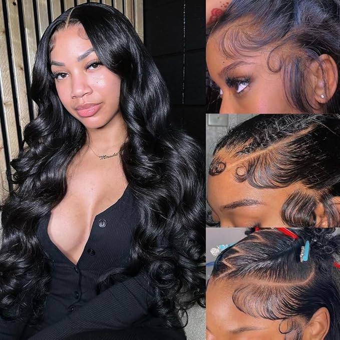 Body Wave Lace Front Wigs Human Hair Pre Plucked Glueless Wig 13x6 HD Lace Front Wigs Human Hair 200% Density Frontal HD Lace Wigs for Women 22 Inch