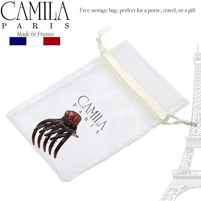 Camila Paris MP422 French Hair Clip for Women, Hair Side Clips, 2.5 Inch Girls Hair Claw Clips Jaw Fashion Durable Styling Hair Accessories for Women, Strong Hold No Slip Grip, Made in France