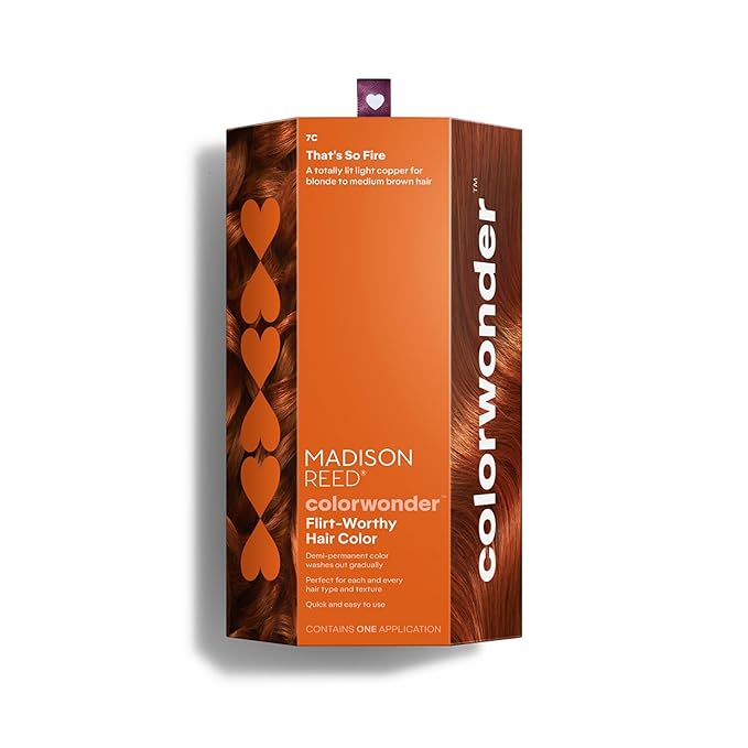 Madison Reed colorwonder Demi-Permanent Hair Color, Effortless At-Home Hair Dye, Ammonia-Free, Cruelty-Free, That's So Fire (7C Light Copper), Pack of 1