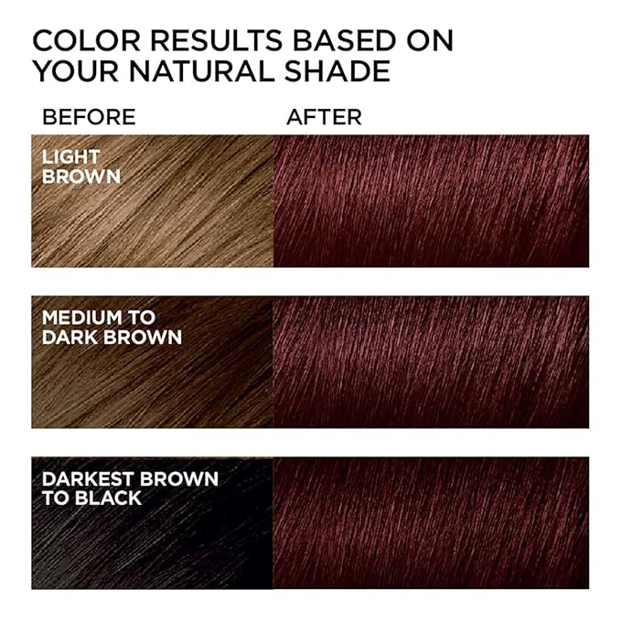 Fvquhvo Wine Red Hair Dye Shampoo 3 in 1 - 16.9 fl oz / 500 ml