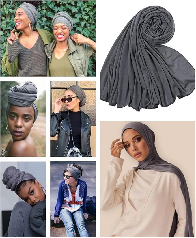 Harewom Head Wraps for Black Women Stretch Head Scarf Long African Hair Wraps Turban Headwraps Jersey Headbands