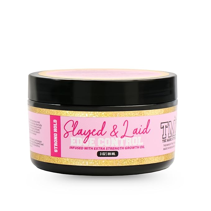The Mane Attraction Edge Control Gel – 3oz | Flake-Free, Strong Hold Growth Gel for Natural Hair | Smooth, Sleek Edges Without Residue or Grease