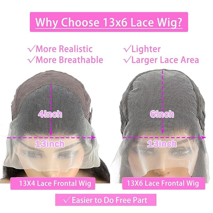 BVLBVL 34 inch Deep Wave Lace Front Wigs Human Hair 180 Density 13x6 HD Lace Frontal Wig Curly Wig Pre Plucked Wet and Wavy,Real Human Hair No Synthetic Blend No Tangle No Shedding Triple Lifespan 3X