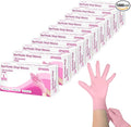 Disposable Gloves Large, Nitrile and Vinyl Blend Material Gloves, Latex Free 4 Mil 1000 Pc Food Grade Glove for Cleaning, Food Prep,Hair Dye,Tattoo, Pink