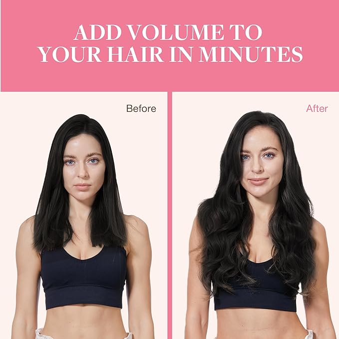 GOO GOO Clip in Hair Extensions Real Human Hair, Remy Human Hair Extensions Clip ins for Women, Natural Human Hair, 14inch 150g 9Pcs, 1B Natural black