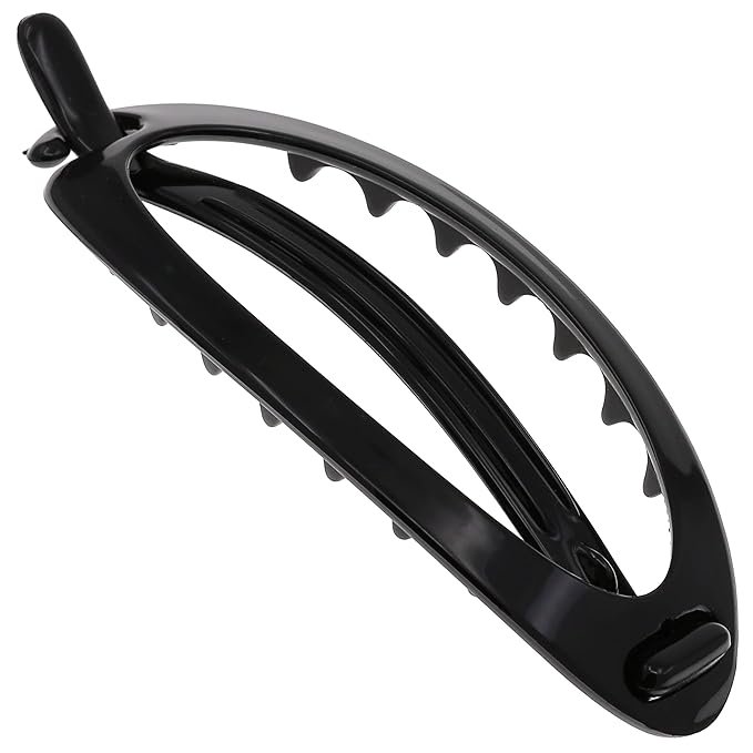 Camila Paris CP2317 French Hair Barrette Clip, Flexible Ponytail Holder No Metal Parts, Strong Hold Grip Hair Clips for Women, No Slip and Durable Styling Girls Hair Accessories, Made in France