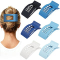 French Flat Hair Clips for Women 6pcs Hair Claw Clips for Thick or Thin Hair Matte Claw Clips for Girls Barrettes Non-Slip Strong Hold Hair Accessories for Women (Blue)