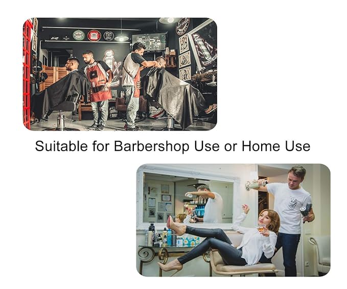 Barber Cape for Men, Haircut Cape with Snaps, Professional Salon Cutting Cape, Large Waterproof Hairdressing Cape Gown Apron for Hairstylist- 63”× 56”(Barbershop Pattern)