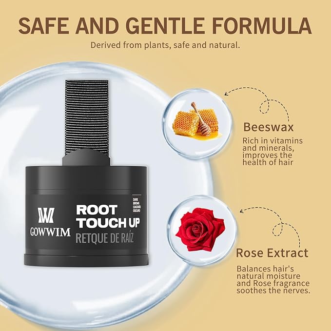 Gowwim Root Touch up Powder, Instantly Gray Hair Cover up Hairline Powder for Women & Men Waterproof and Sweatproof Root Cover Up Long-Lasting for Thinning & Loss Hair (Light Blonde1, 4g)
