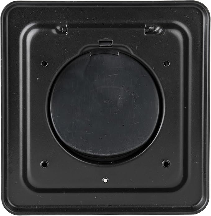 NO-PEST VENT MetalGuard, Dual Door Dryer Vent Cover Outdoor 4 Inch, Powder-Coated Heavy Duty Steel, Pest Proof, Rust Resistant, Safe & Efficient Vent Cap (Onyx, STEEL 4" W/O Duct Tube)