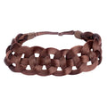 DIGUAN Hollow out Synthetic Hair Braided Headband Hairpiece Women Girl Beauty accessory for Women (Burgundy)