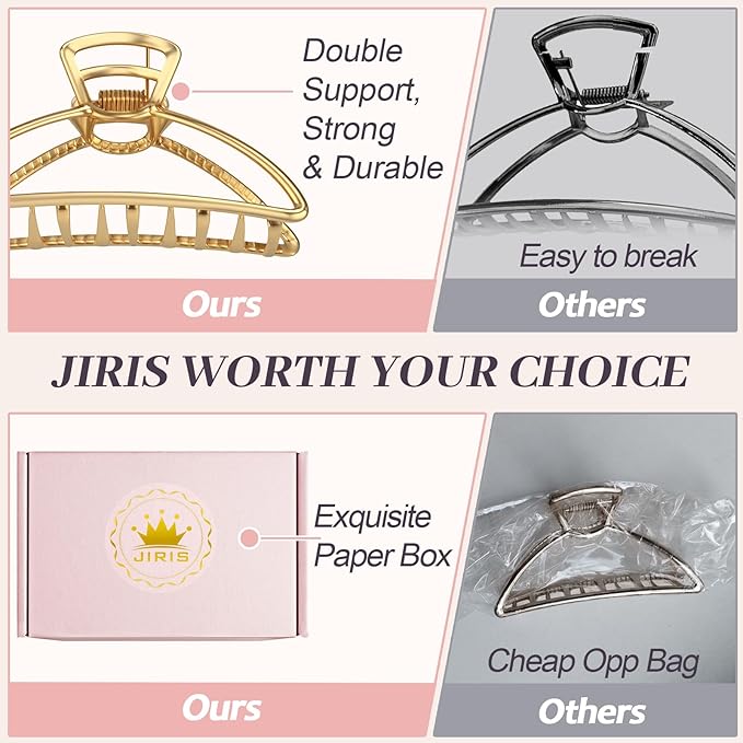 3PCS 3inch Metal Hair Clips,Metal Hair Claw Clips For Women,Hair Catch Barrette Jaw Clamp,Half Bun Hairpins for Everyday Use.(Set1)