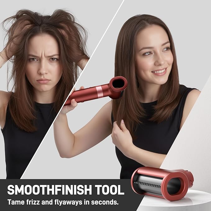 5 in 1 High-Speed Hot Air Styler - Professional Frizz-Free Hair Dryer Brush, Fast Drying Hair Dryer, No Heat Damage Air Styler Wrap - Curl, Volumize, Straighten with Travel Bag Gift for Women