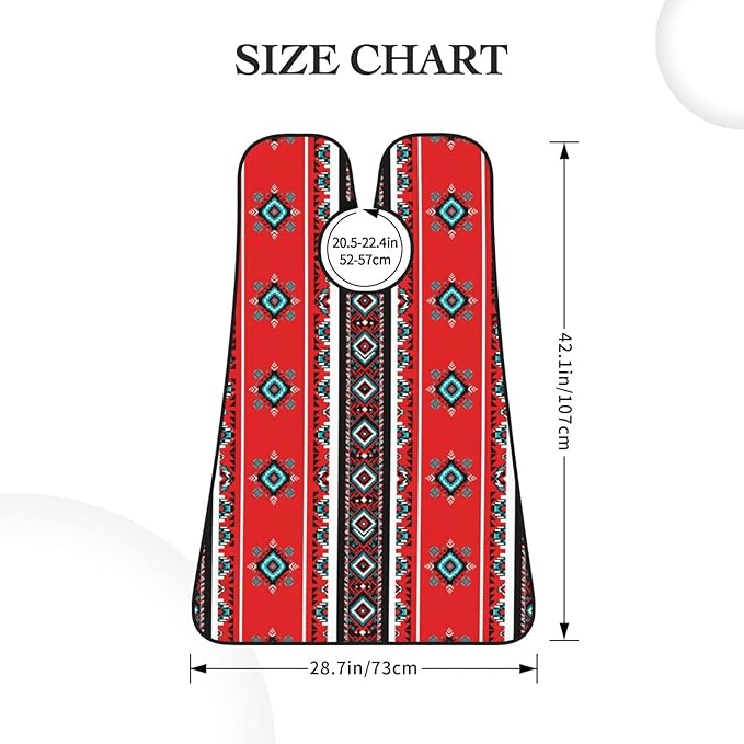 Waterproof Grooming Apron, Non-Stick Beard Bib with Suction Cups, for Aztec Ethnic Tribal Native American Indian Navajo