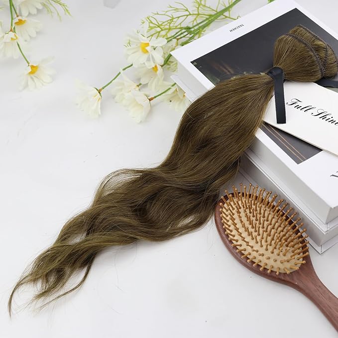 Full Shine Human Hair Clip in Extensions Brown Clip in Hair Extensions Medium Brown for Short Invisible Human Hair for Women Softness 10 Inch 60 G 3 PCS