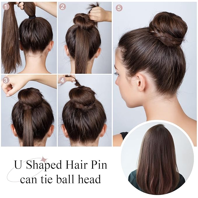 U Shaped Hair Pins, IKOCO 2.4inch Bun Hair Pins for Women with Storage Box, Gold