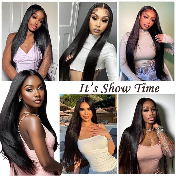 26 Inch 13x6 Lace Front Wigs Human Hair 200 Density HD Full Frontal Lace Straight Wigs Human Hair Pre Plucked with Baby Hair Wigs for Women