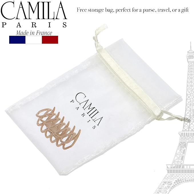Camila Paris CP3524 French Small Hair Clips for Women With Thick, Long, Curly, or Wavy Hair - Girls Claw Clip, Durable Styling Big Clip, Strong Hold No Slip Grip - Made in France