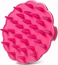 Scalp Massager Hair Growth, Scalp Scrubber Wiht Silicone Bristles, Head Massager Scalp, Wet Dry Hair Care Scalp Scrub for Women Man (Red)
