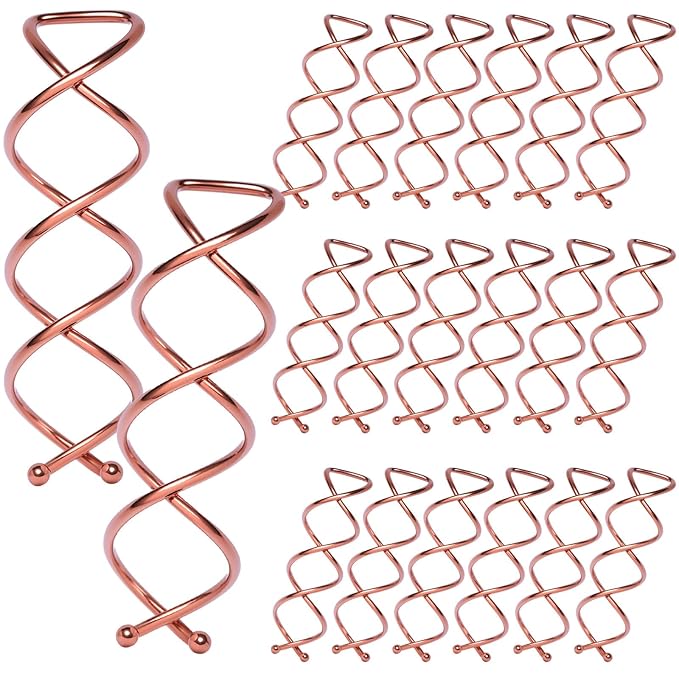 20PCS Spiral Hair Pins, Spin Pins Spiral Bobby Pins for Girls, Women and Kids, Non-Scratch Round Clip & Bun Twist, Stylish Bun Bobby Pins, Premium Spin Pins for Hair, Gold