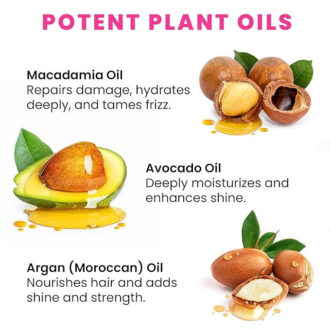 Hair Vitamin Oil Capsules - No Rinse Hair Care Serum with Argan Oil, Macadamia & Avocado Oils Vitamins A, E, & Pro B5 - Hair Gloss - Conditioner for Women & Men, 40 Capsules