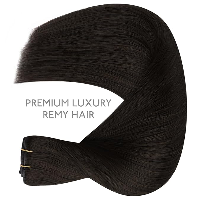 WENNALIFE Invisi Edge Clip in Hair Extensions Real Human Hair, 18 Inch 130g 7pcs Dark Brown Seamless Invisible PU Skin Weft Straight Extensiones De Cabello Hmano Clip Ins