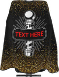 Custom Barber Cape for Men Personalized Professional Hair Cutting Cape with Text for Home Salon Barbershop