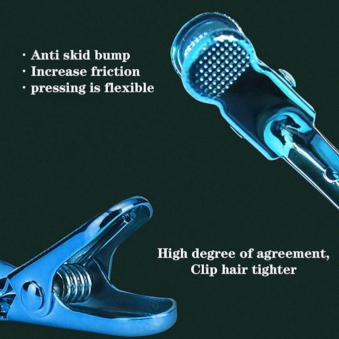 12 Pcs Metal Hair Clips, Duckbill Clips for Styling, Sectioning and Curling by Hairdresser or Home, 6 Colors, Ideal Gift Choice for Stylists and Girls, Portable and Easy to Carry