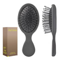 Mini Hair Bursh for Kids Women and Men, Protable Travel Size Hair Brush for Pockets Purse backpack,Mini Detangler Brush for All Hair Types, Small Hair Brush for Detangling(1 Pack-Black)