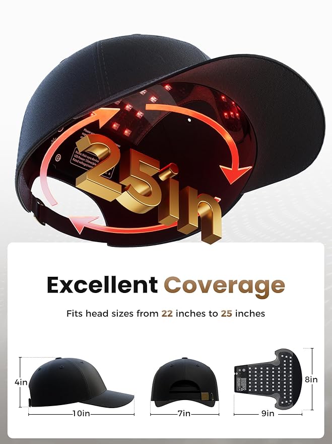 Hair Growth Device, Advanced Laser Hair Growth Cap, Red Light Therapy for Hair Growth, Red Light Cap for Thicker Hair in Men and Women