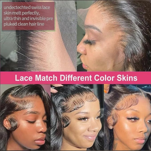 13x6 Body Wave Lace Front Wigs Human Hair 200% Density 13x6 HD Transparent Frontal Wigs Human Hair for Women Pre Plucked Body Wave Glueless Wig 26 Inch