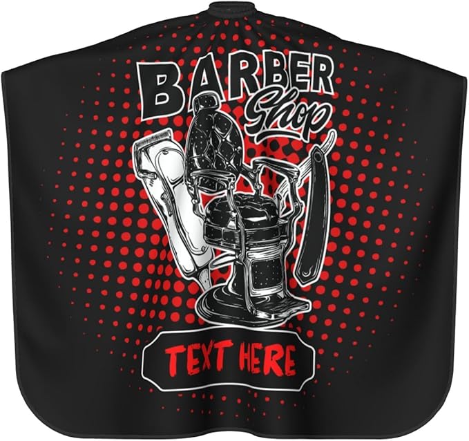 Custom Barber Cape for Men Personalized Professional Hair Cutting Cape with Text for Home Salon Barbershop