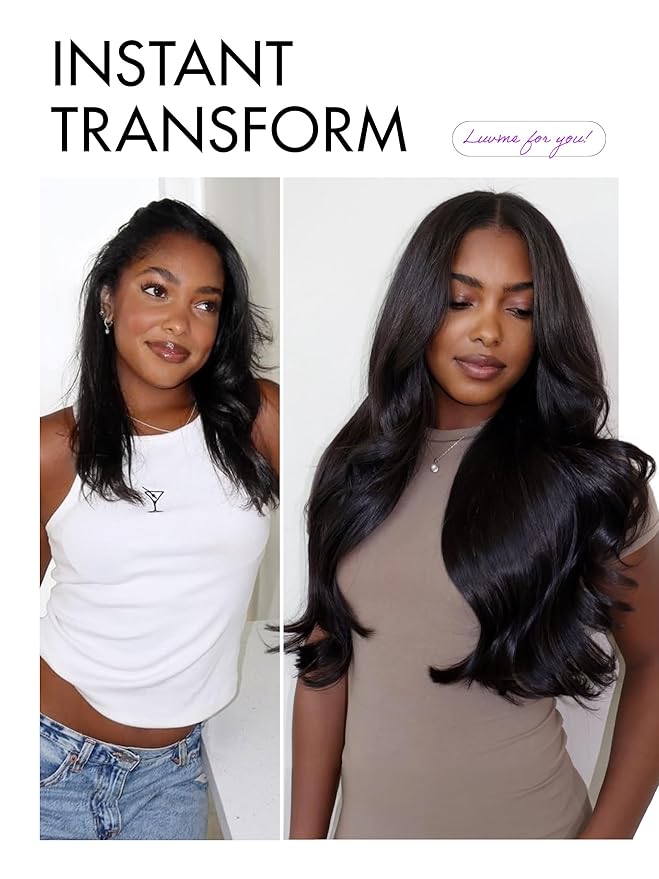 LUVME HAIR All-Day Comfort Real Glueless 7x6 HD Lace Wig 200% Density Hair PartingMax Lace Wigs Loose Body Wave Lace Front Wigs Human Hair Pre Cut Plucked Lace Frontal 20 Inches Natural Black Color