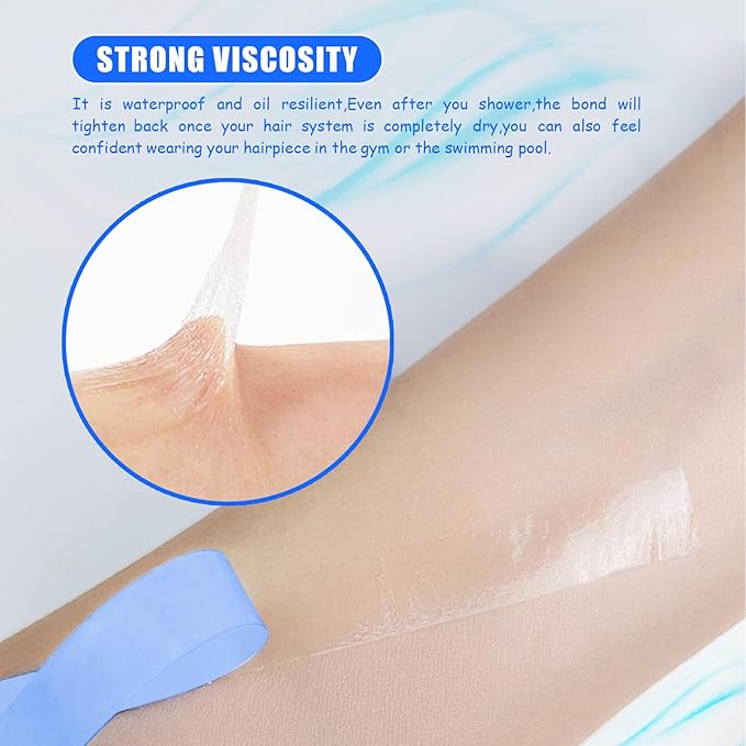 5/16"(0.8cm)*12Yards Lace Front Wig Tape Waterproof Strong Adhesive Double Sided Wigs Tape for Lace Wig Tape in Hair Extension Toupee Hairpieces