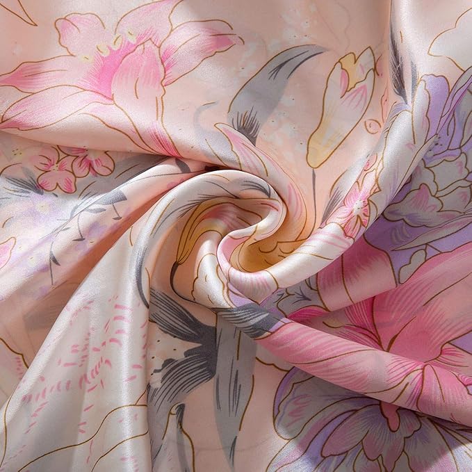 SLPBABY Silk Pillowcase for Hair and Skin with Hidden Zipper Print (King, Pattern15)