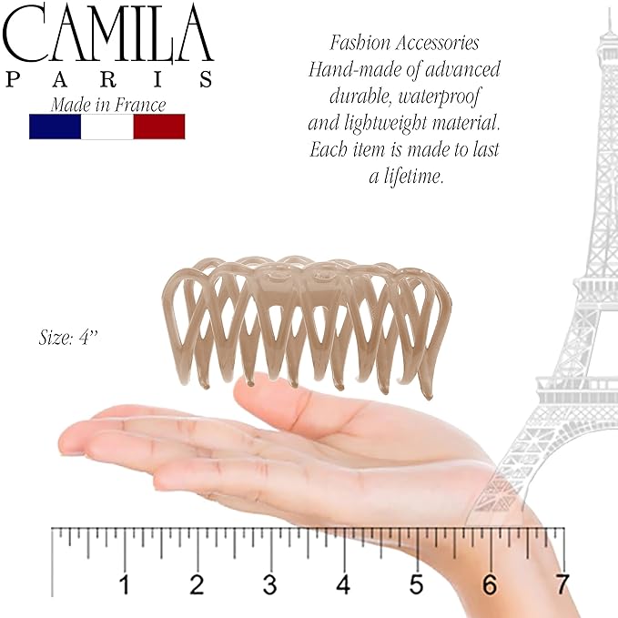 Camila Paris CP3523 French Large Hair Clips for Women Thick Hair for Long Wavy Curly Hair, Girls Hair Claw Clips Styling Big Hair Clip for Thick Hair, Strong Hold No Slip Grip Claw Clip Made in France