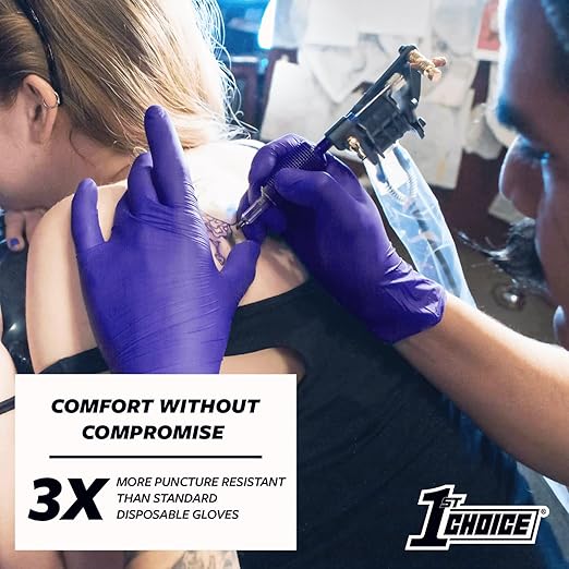 1st Choice Nitrile Disposable Gloves, 3 Mil Indigo, 2 Boxes of 100 Small Nitrile Gloves, Disposable Latex Free Gloves