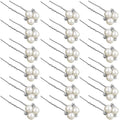 WILLBOND 18 Pcs Pearl Hair Pins Bridal Wedding Hair Accessories Crystal Bobby Pin for Brides Bridesmaids Flower Women Girls(Silver)