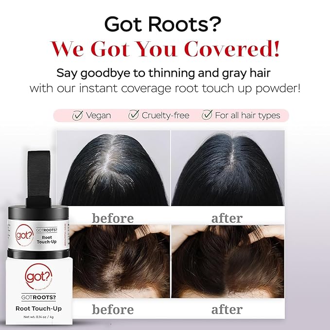 Got? Roots - Root Touch Up Hair Color, Brow, Beard, Hairline & Bald Spot Concealing Powder - Gray Root Coverage for Women & Men - 0.14 OZ Tub (Natural Blonde, Pack of 2)