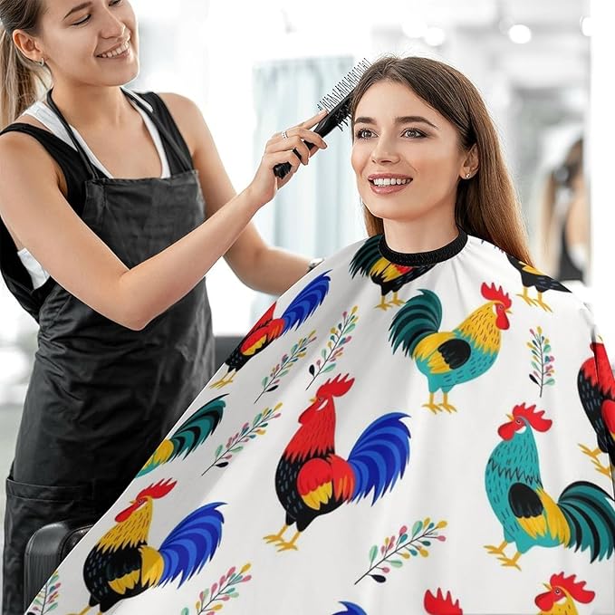 Professional Anti Static Hair Cutting Cape with Elastic Buckle, Waterproof Salon Cape for Coloring/Perming/Styling