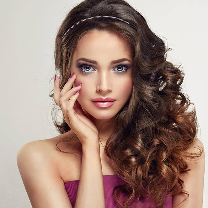 12 PCS Stretch Full Circular Stretch Comb Hair Bands, Comb Headbands for Women, Fashion Makeup Non slip Toothed Hairs Clip, Hair Wrap Holder for Lady and Girls Black