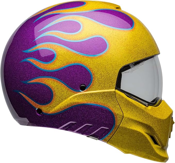 Bell Broozer Helmet (Gloss Ignite Purple/Yellow - X-Large)